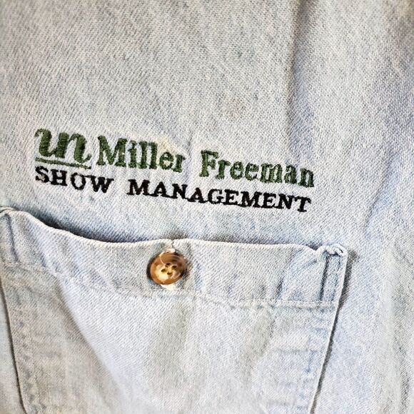 VTG 1990s UN Miller Freeman Show Management Shirt  XL Made in USA Tradeshow - Picture 3 of 13